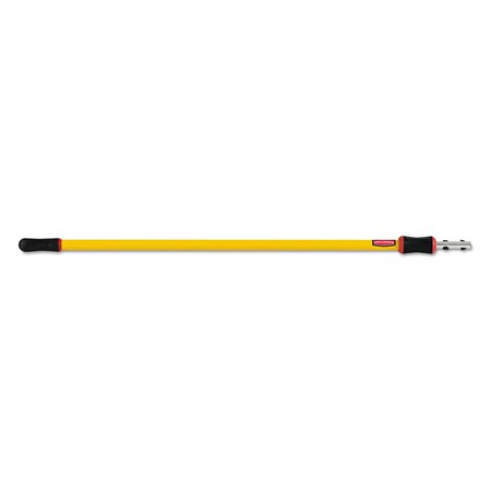 Rubbermaid Commercial HYGEN 48-96" Quick-Connect Extension Pole, Aluminum, Yellow FGQ76500YL00